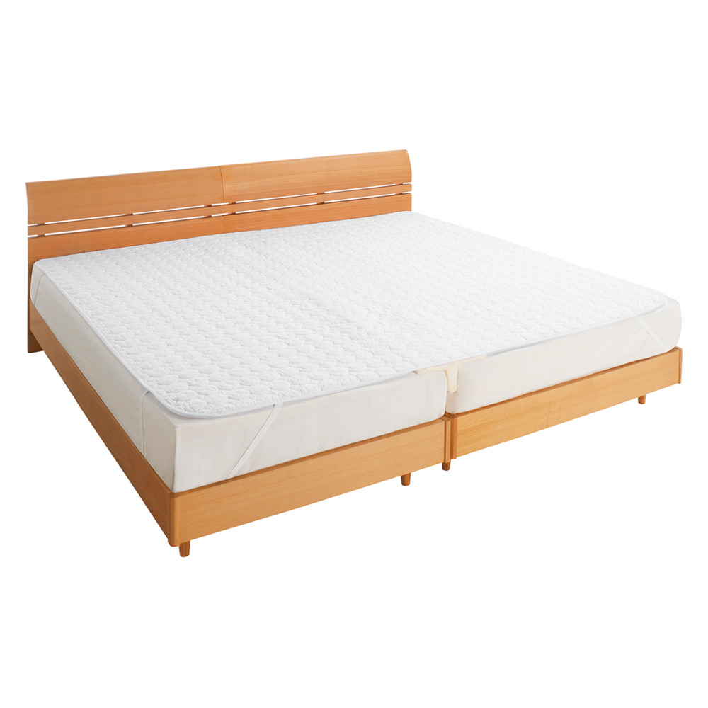 ≪ファミリー200(シングル2枚相当)|約200×210cm≫ パシーマ(R)EX 無地 敷きパッド ファミリーサイズ 敷きパッド ベッドパッド 615028