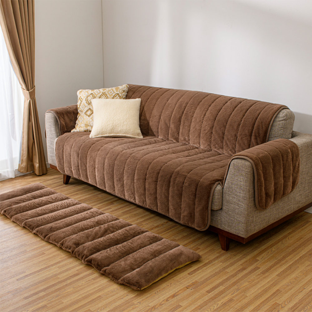 ≪アーム付き・2人掛≫とろけるぬくもり感!ヒートループ(R)ソファカバー 人掛けソファーカバー ソファーカバー 615609