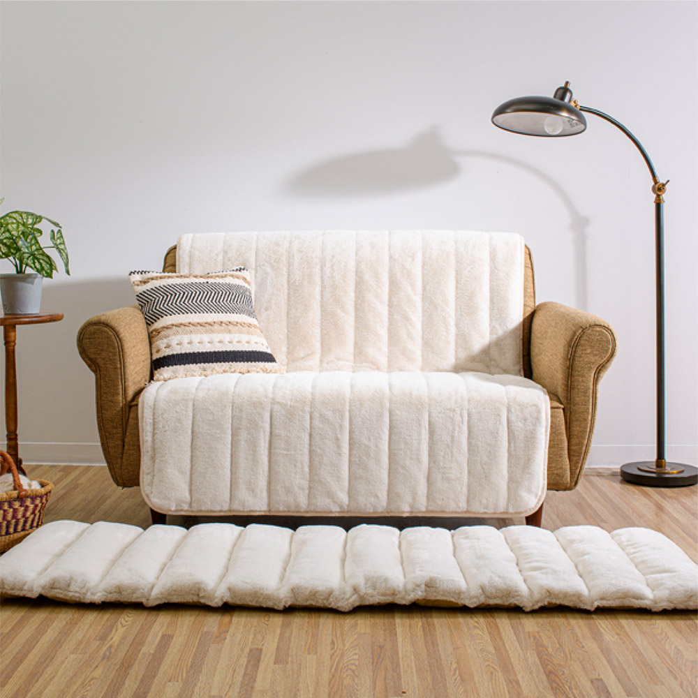 ≪アームなし・2人掛≫とろけるぬくもり感!ヒートループ(R)ソファカバー 人掛けソファーカバー ソファーカバー 615612