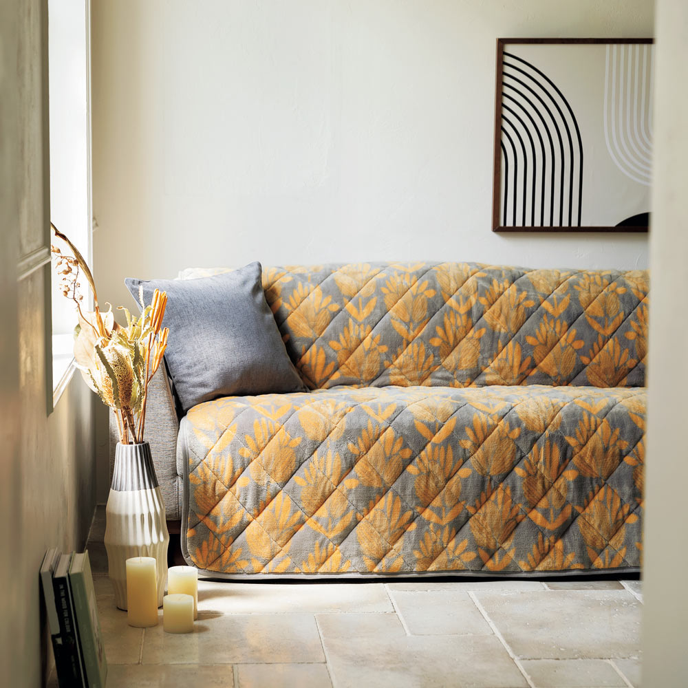 ≪アームなし・3人掛≫ ELLE HOME(R) ヒートループ(R)ハイパー ソファカバー 人掛けソファーカバー ソファーカバー 615653