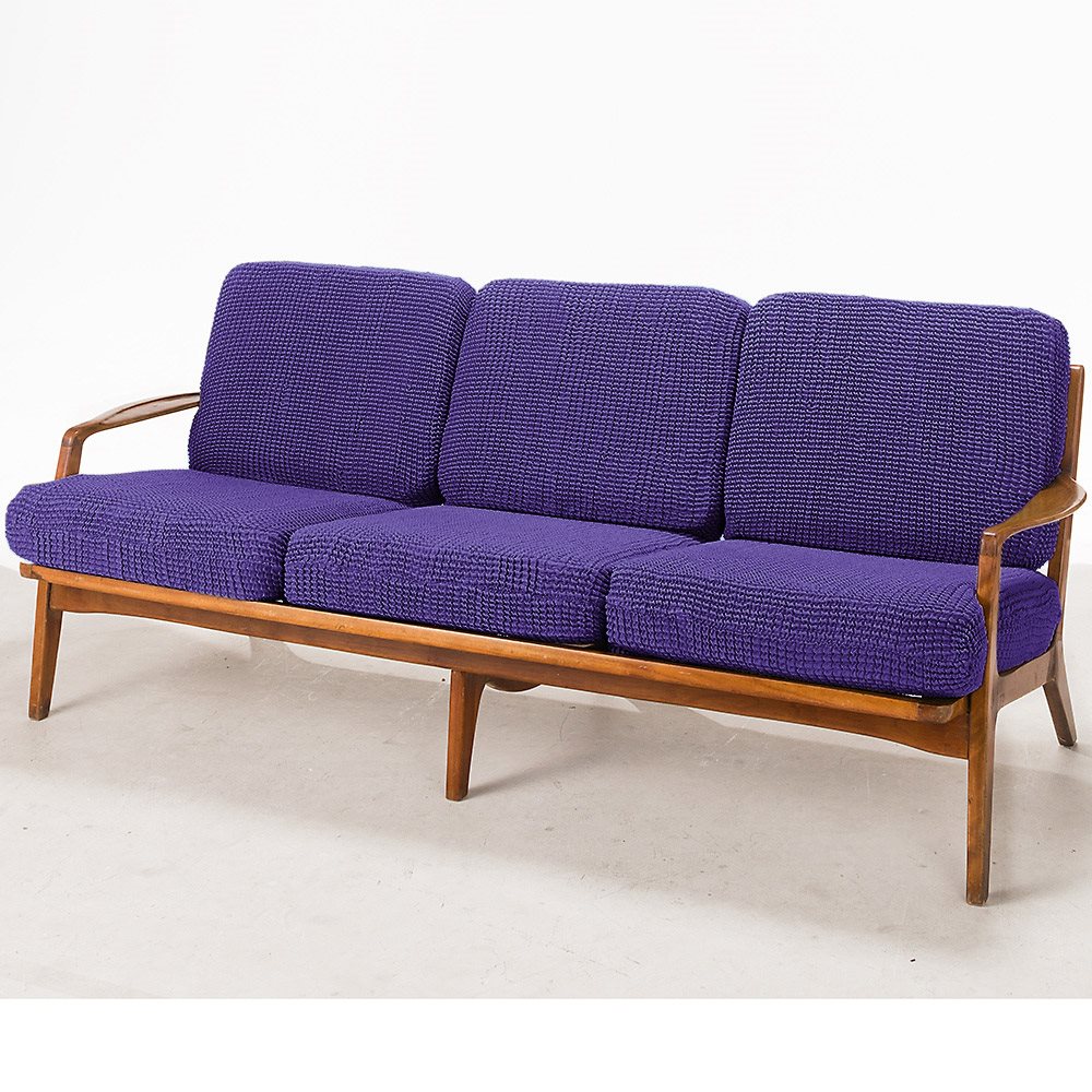 ≪1人用(1枚)≫ スペイン製 座面・背もたれ兼用ファスナー式クッションカバー〈ビスタ〉 人掛けソファーカバー ソファーカバー 615814