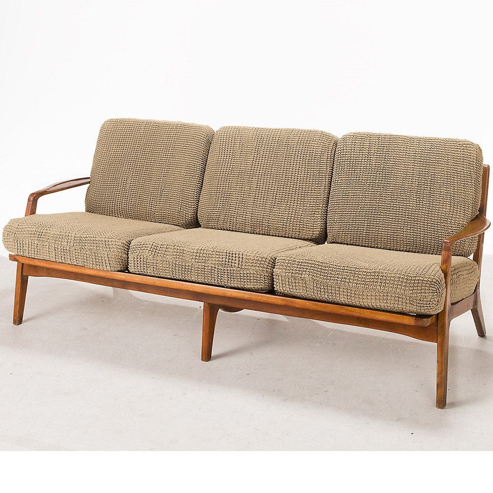 ≪1.5人用(1枚)≫ スペイン製 座面・背もたれ兼用ファスナー式クッションカバー〈ビスタ〉 人掛けソファーカバー ソファーカバー 615815