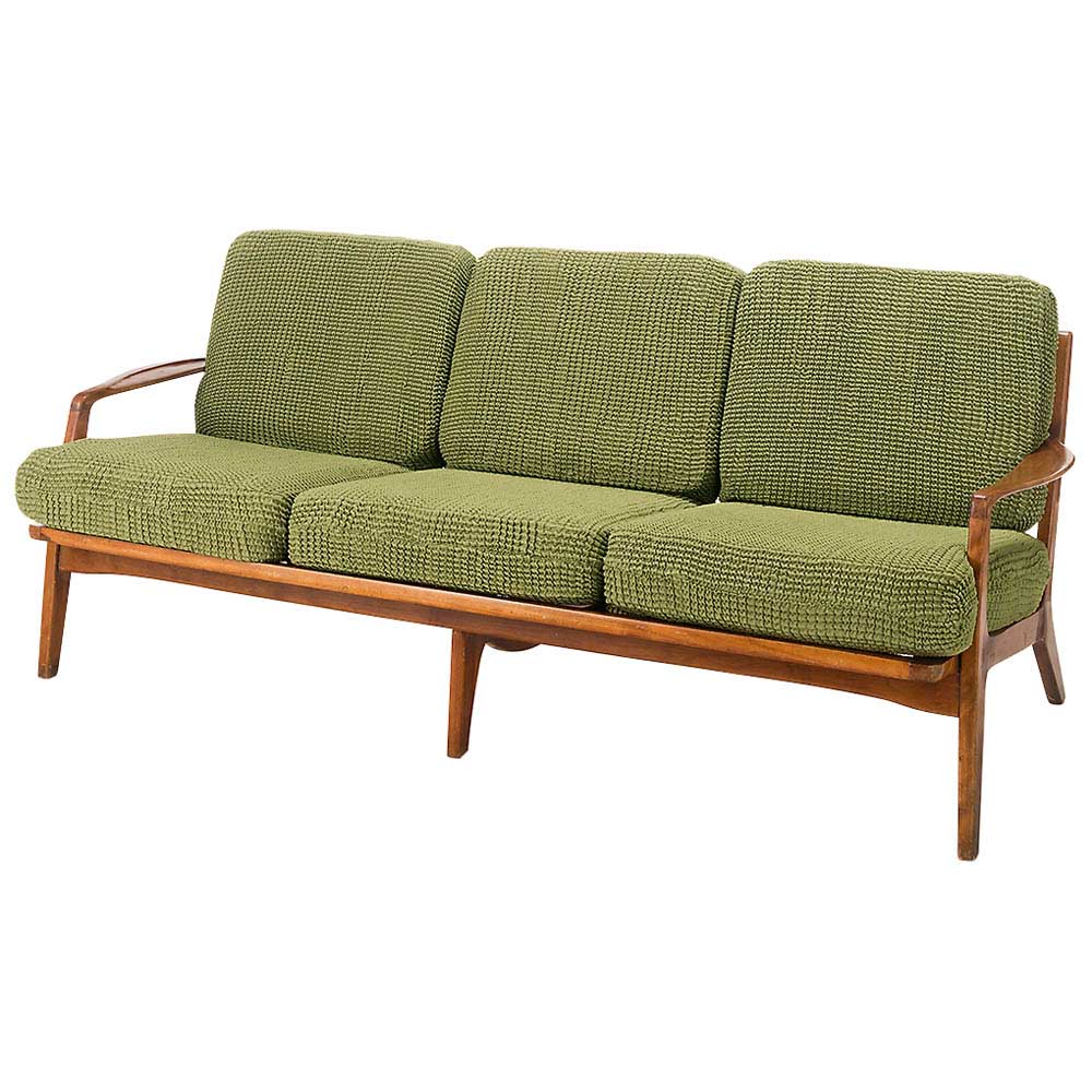 ≪2人用(1枚)≫ スペイン製 座面・背もたれ兼用ファスナー式クッションカバー〈ビスタ〉 人掛けソファーカバー ソファーカバー 615816