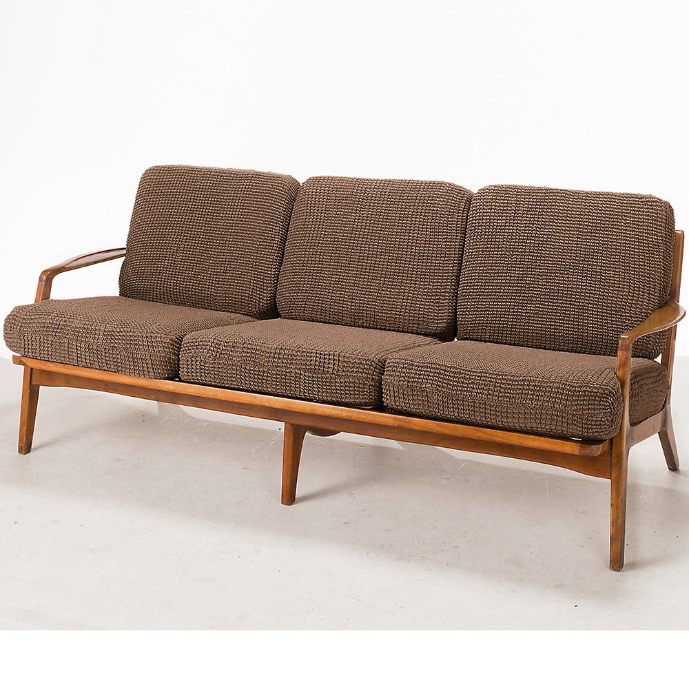 ≪2人用(1枚)≫ スペイン製 座面・背もたれ兼用ファスナー式クッションカバー〈ビスタ〉 人掛けソファーカバー ソファーカバー 615816