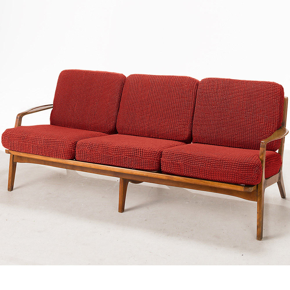 ≪3人用(1枚)≫ スペイン製 座面・背もたれ兼用ファスナー式クッションカバー〈ビスタ〉 人掛けソファーカバー ソファーカバー 615817