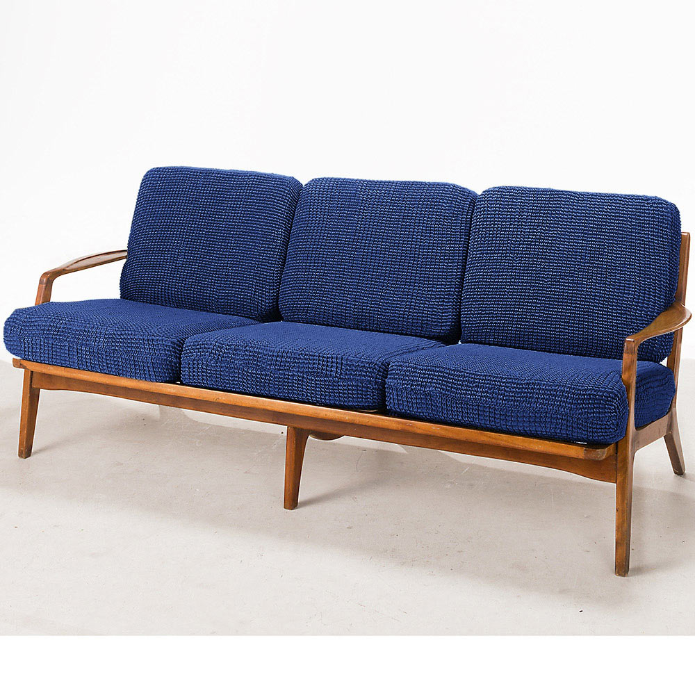 ≪3人用(1枚)≫ スペイン製 座面・背もたれ兼用ファスナー式クッションカバー〈ビスタ〉 人掛けソファーカバー ソファーカバー 615817