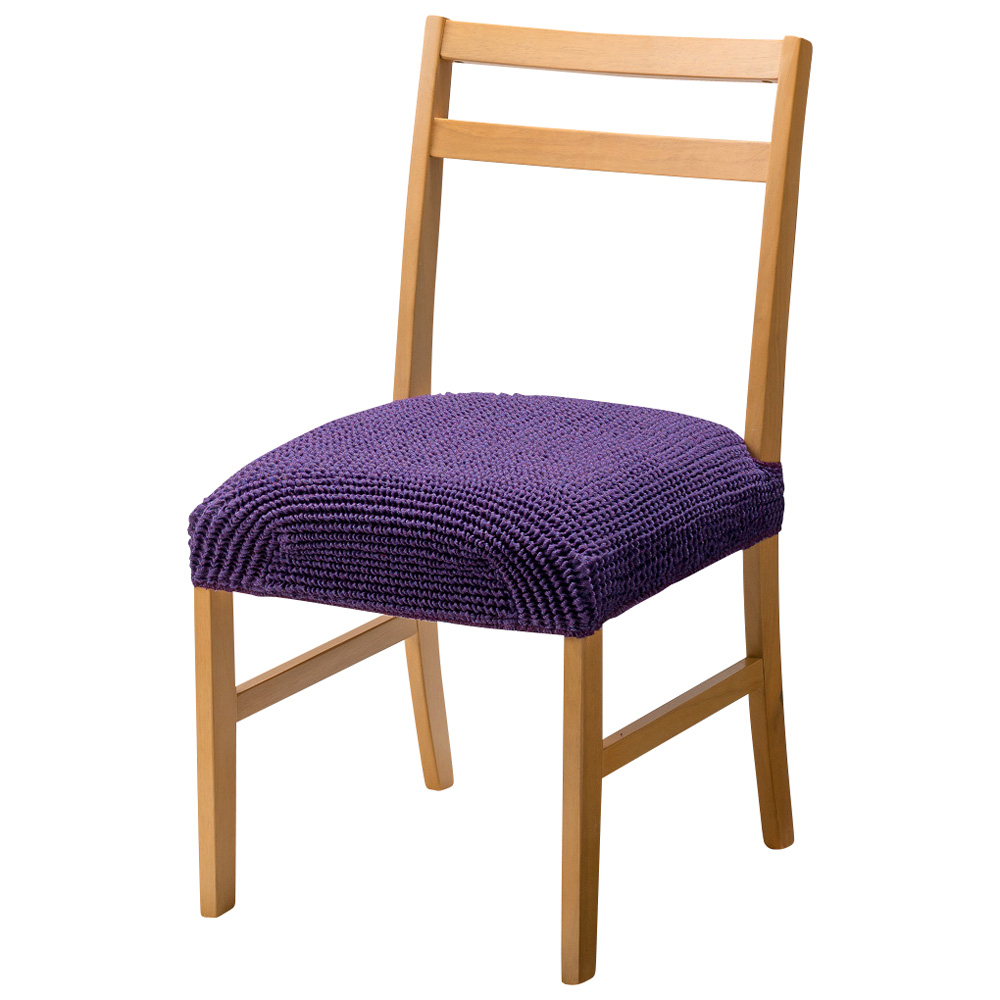 スペイン製フィットカバー〈ビスタ〉 チェアカバー（同色2枚組） 座面カバー・Bタイプ チェアカバー 椅子カバー 座椅子カバー ソファーカバー 615818