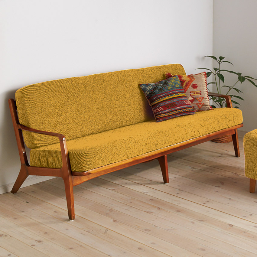 ≪2人用≫ イタリア製フィットカバー〈ヴェルート〉座面背もたれクッションカバー1枚 人掛けソファーカバー ソファーカバー 615836