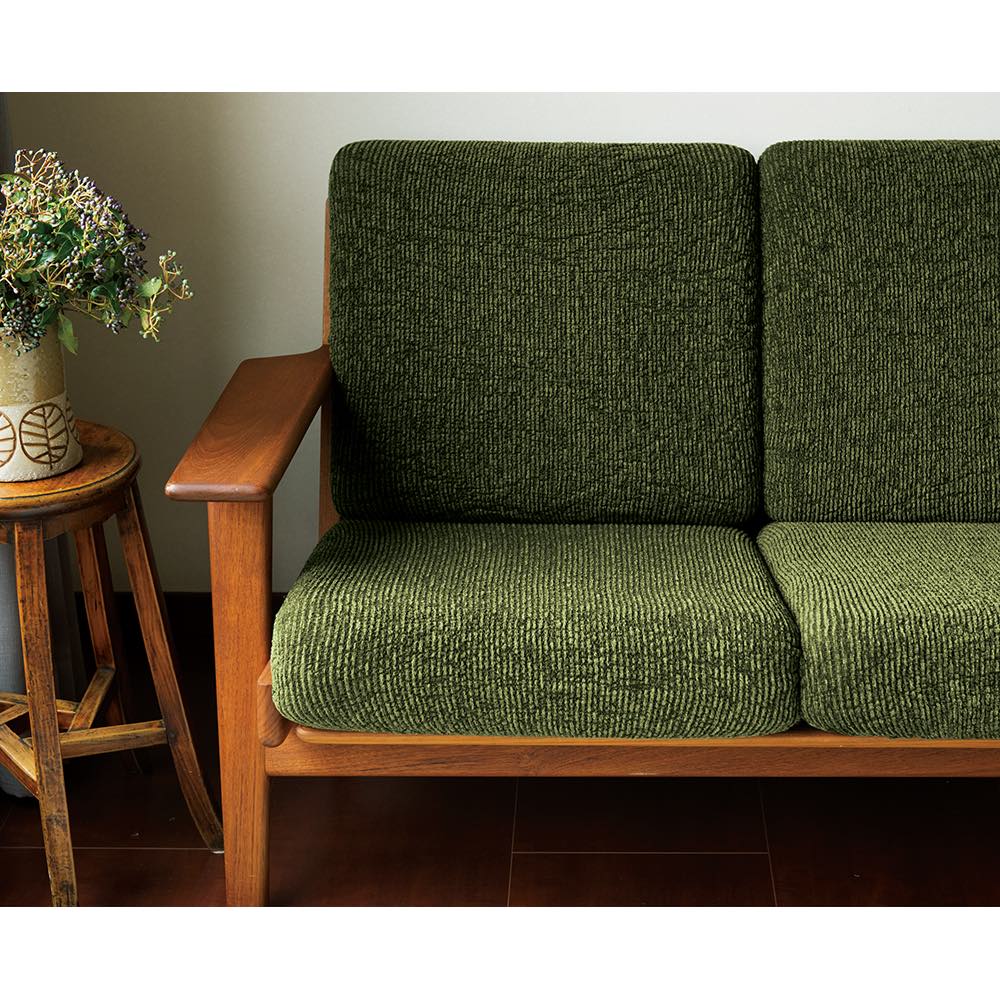 ≪3人用≫ イタリア製フィットカバー〈ヴェルート〉座面背もたれクッションカバー1枚 人掛けソファーカバー ソファーカバー 615837