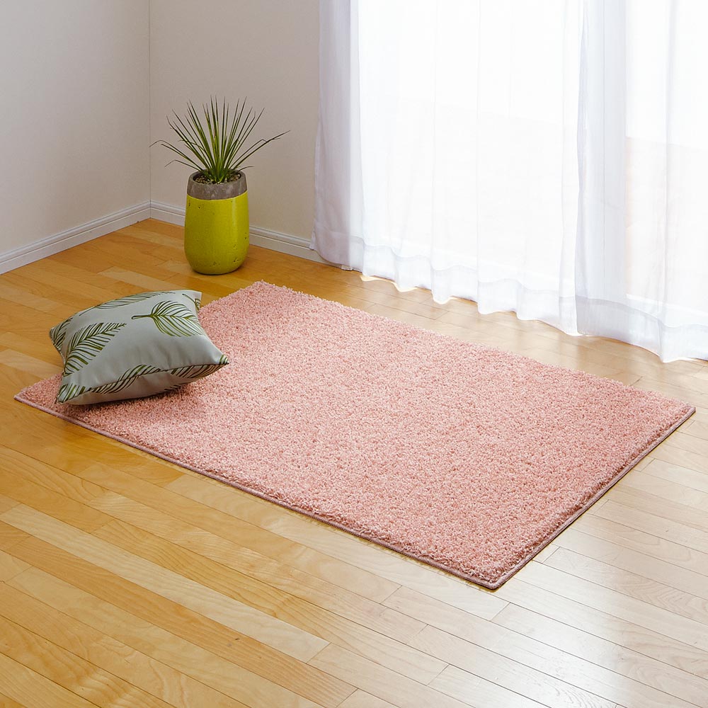 ≪約95×150cm≫ 防ダニミックスシャギーラグ 洗えるラグ カーペット ラグ マット 615904