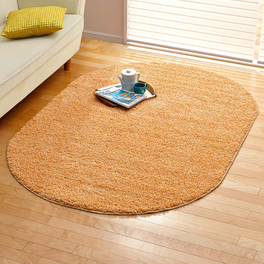 ≪約95×150cm≫ 防ダニミックスシャギーラグ 洗えるラグ カーペット ラグ マット 615904