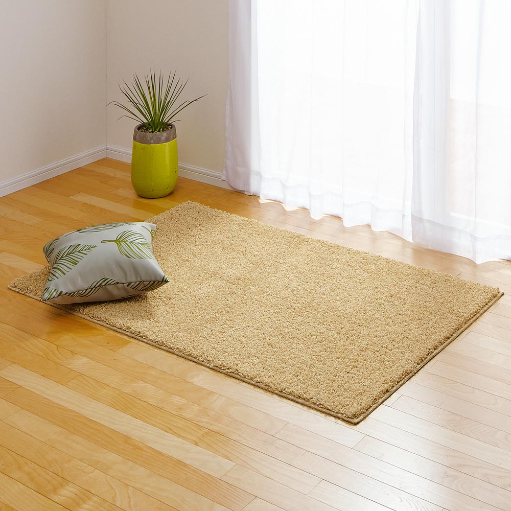 ≪約130×190cm≫ 防ダニミックスシャギーラグ 洗えるラグ カーペット ラグ マット 615905