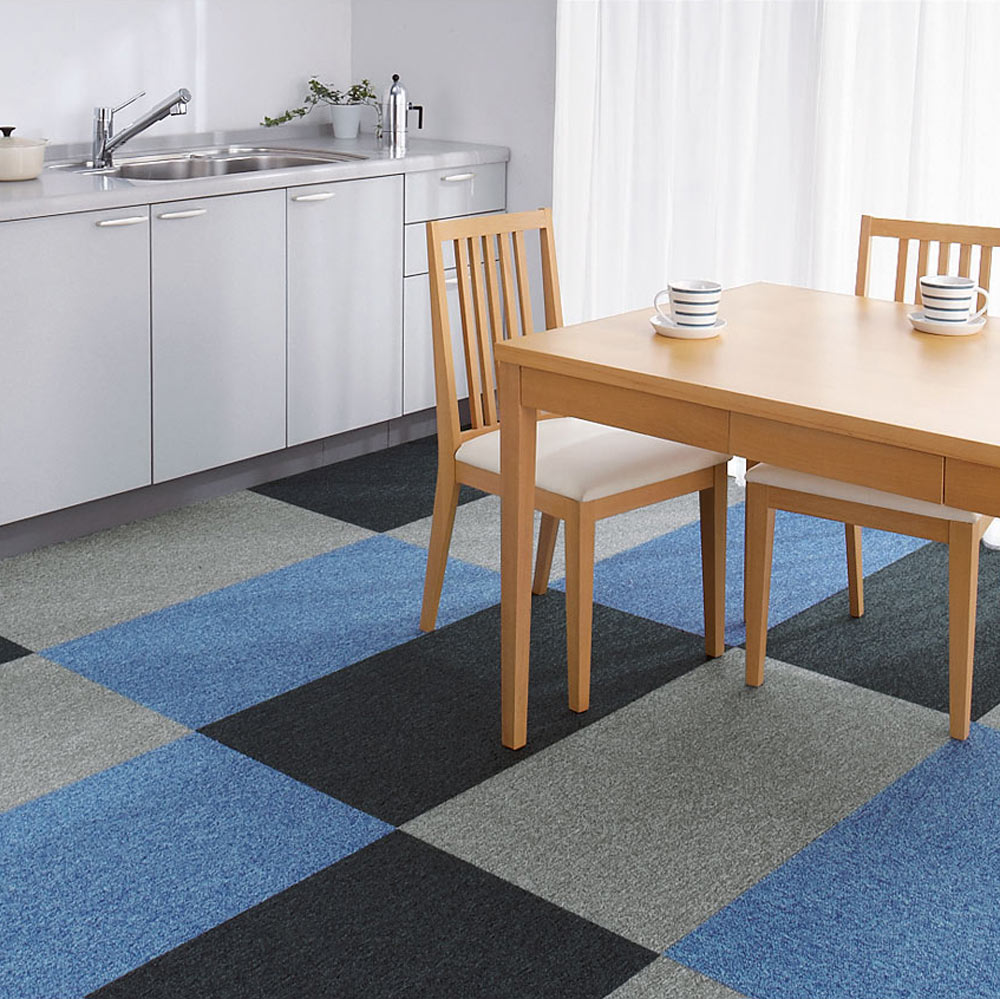 撥水タイルマット 同色4枚組 タイルカーペット タイルマット ジョイントマット カーペット ラグ マット 615910