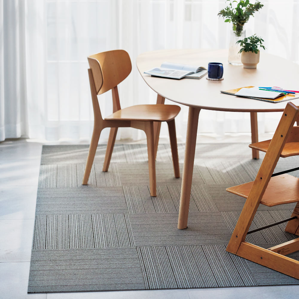 撥水タイルマット 同色4枚組 タイルカーペット タイルマット ジョイントマット カーペット ラグ マット 615910