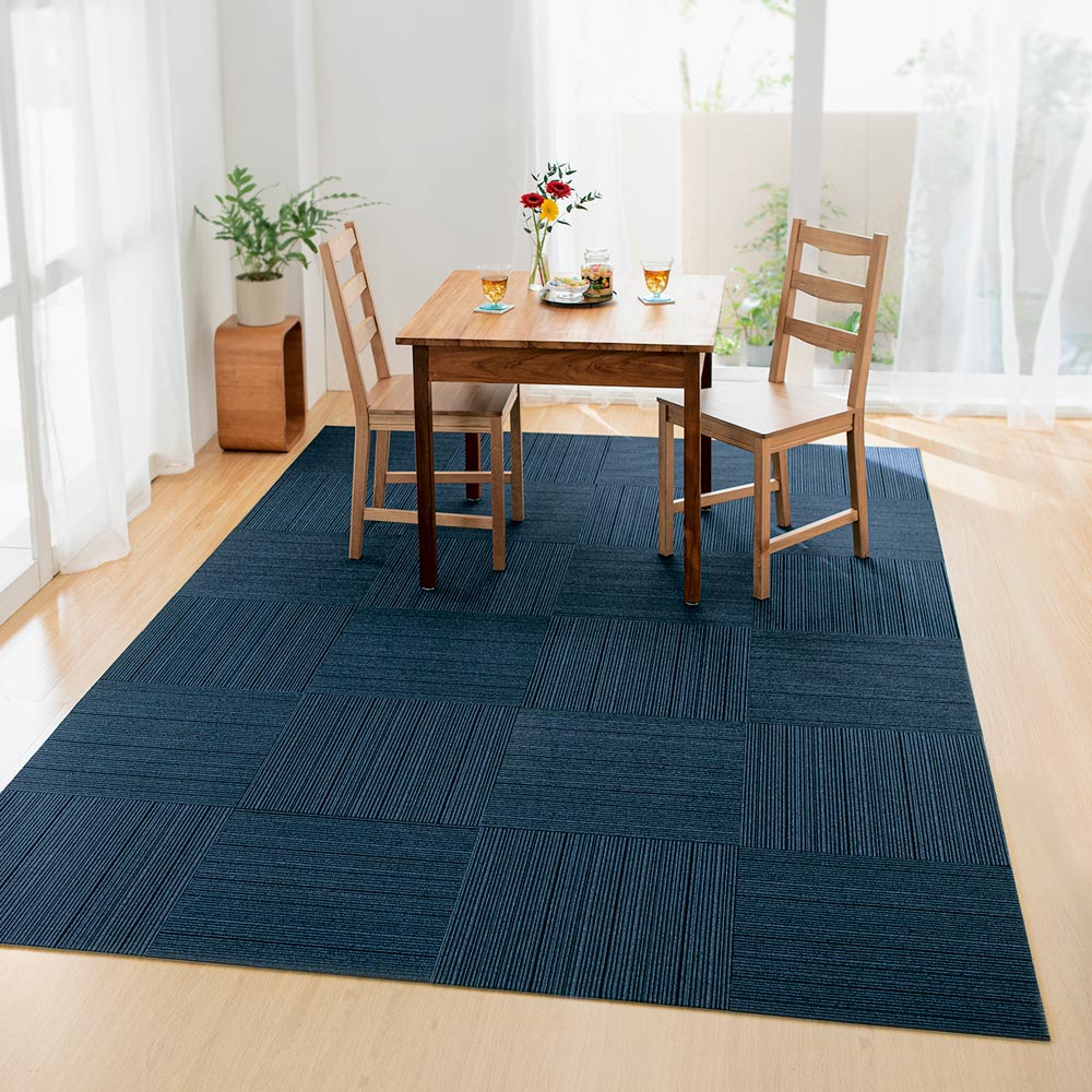 撥水タイルマット 同色4枚組 タイルカーペット タイルマット ジョイントマット カーペット ラグ マット 615910