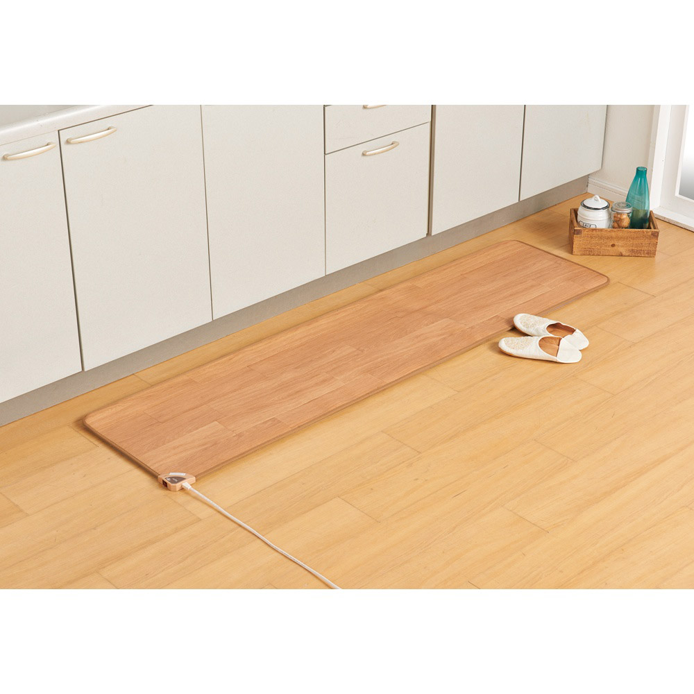 ≪約45×180cm≫ ホットキッチンマット 木目柄 暖房器具 ヒーター 季節家電 生活家電 616022