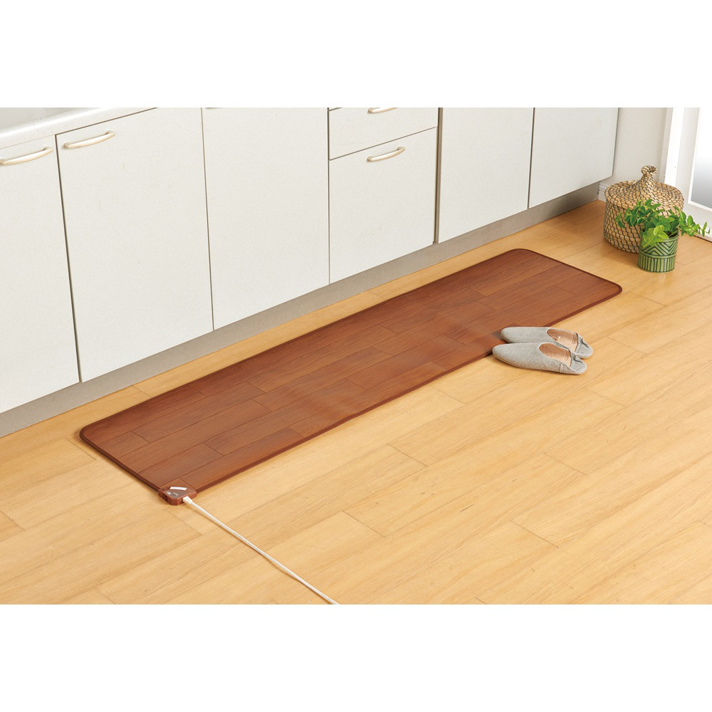 ≪約45×180cm≫ ホットキッチンマット 木目柄 暖房器具 ヒーター 季節家電 生活家電 616022