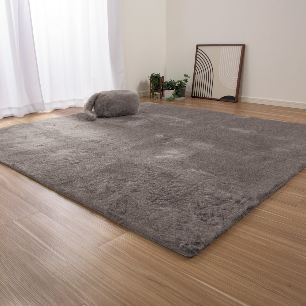 ≪オーバル約120×160cm≫ ソファにも対応 ファー調こたつシリーズ ふかふかラグ 洗えるラグ カーペット ラグ マット 611132