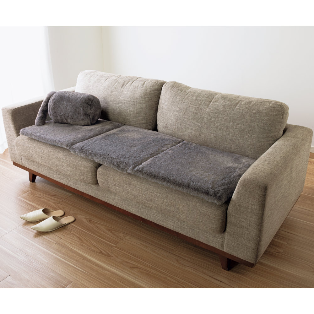 ≪約50×100cm≫ ソファにも対応 ファー調こたつシリーズ ふかふかマルチパッド 椅子 カバー類 611134
