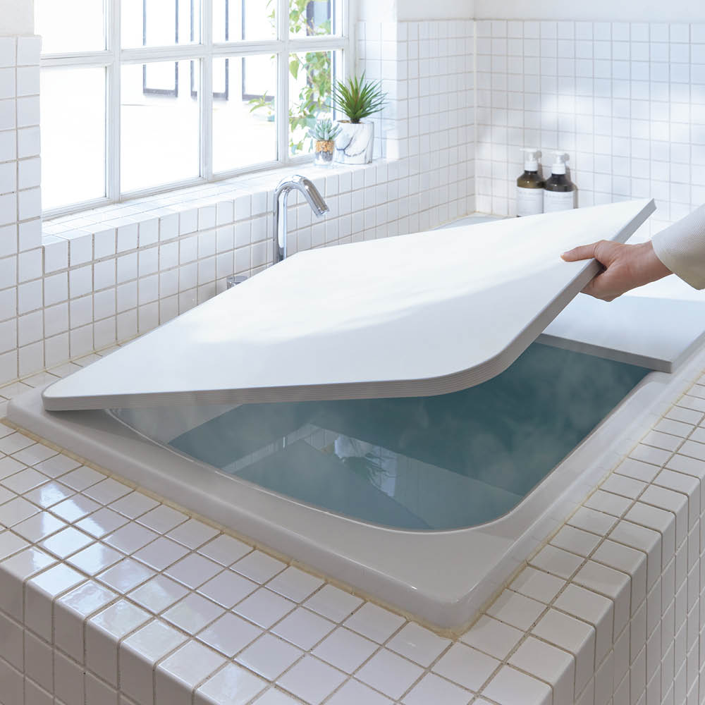 ≪70×140cm用（2枚割）≫ 軽量組み合わせ風呂蓋カルフタ 風呂ふた バス用品 バスマット 611604