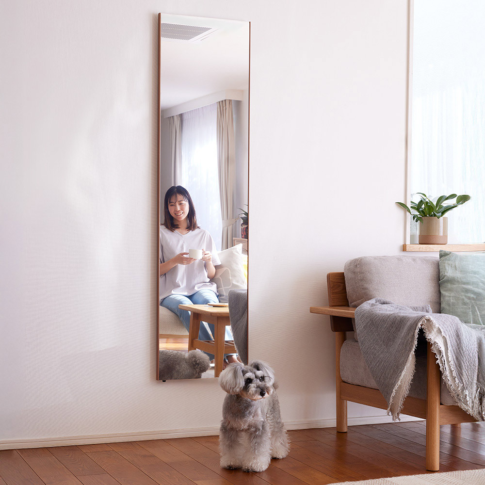 ≪40×140cm≫ 割れない軽量フィルムミラー 細枠 耐震グッズ 防災用品 防犯用品 611706