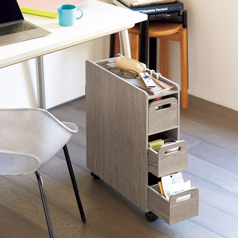 ダイニング下収納ワゴン 収納ボックス 小物収納 フリーボックス 612402