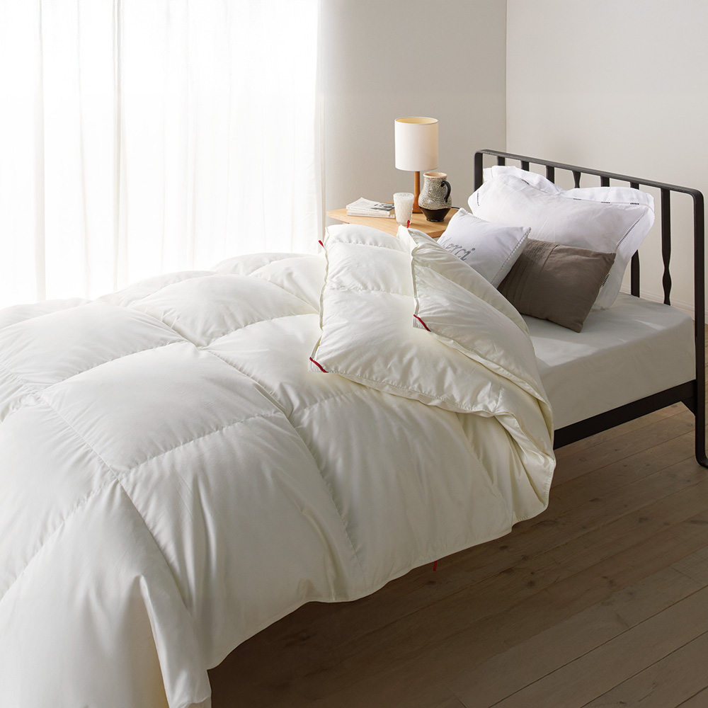 ≪ダブルロング≫ 真心ロイヤルダック2枚合わせ羽毛掛け布団 羽毛掛け布団 614107