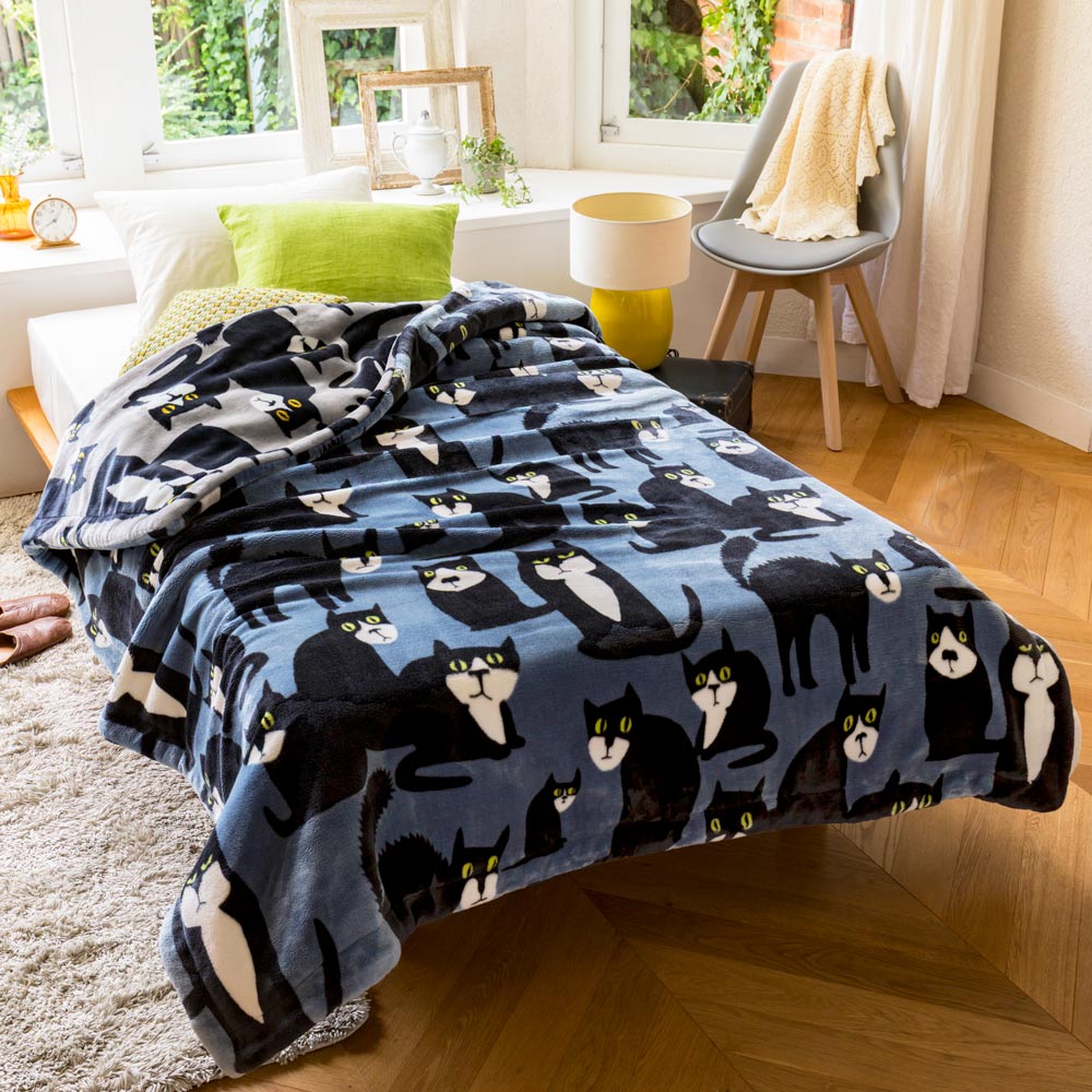 Finlayson/フィンレイソン スポットザドッグ リバーシブル毛布 シングル 掛け毛布 ブランケット 毛布 614607