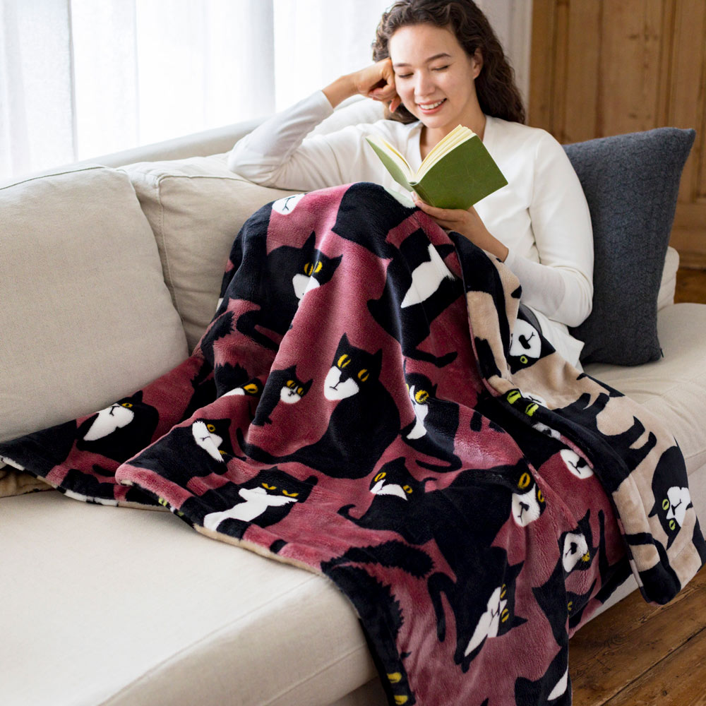 Finlayson/フィンレイソン スポットザドッグ リバーシブル毛布 ハーフケット（ひざ掛け） 掛け毛布 ブランケット 毛布 614608