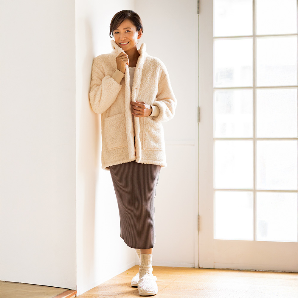 吸湿発熱素材であったか！ほわもこ着る毛布 ショートタイプ 部屋着 ルームウェア ランジェリー 女性下着 614803