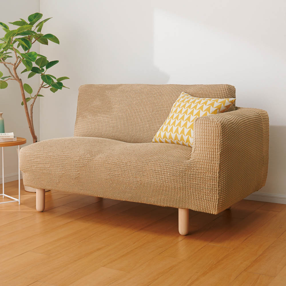 ≪2人掛・片アーム付き(右肘)≫ スペイン製フィットソファカバー〈ビスタ〉 人掛けソファーカバー ソファーカバー 615808