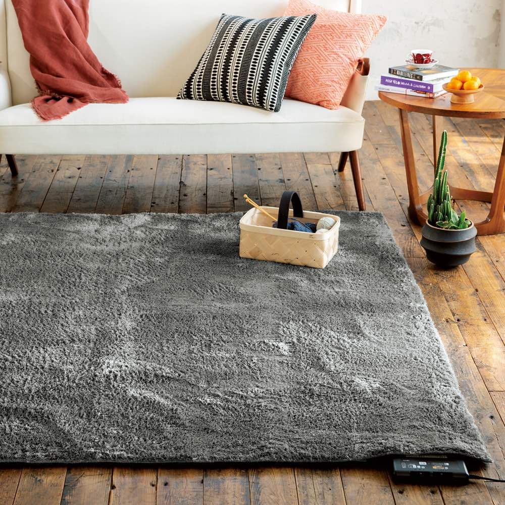 ≪約185×185cm≫ やわらかマイクロファイバーの多色シャギーラグ〈ラルジュ〉洗えるタイプ 洗えるラグ カーペット ラグ マット 616006