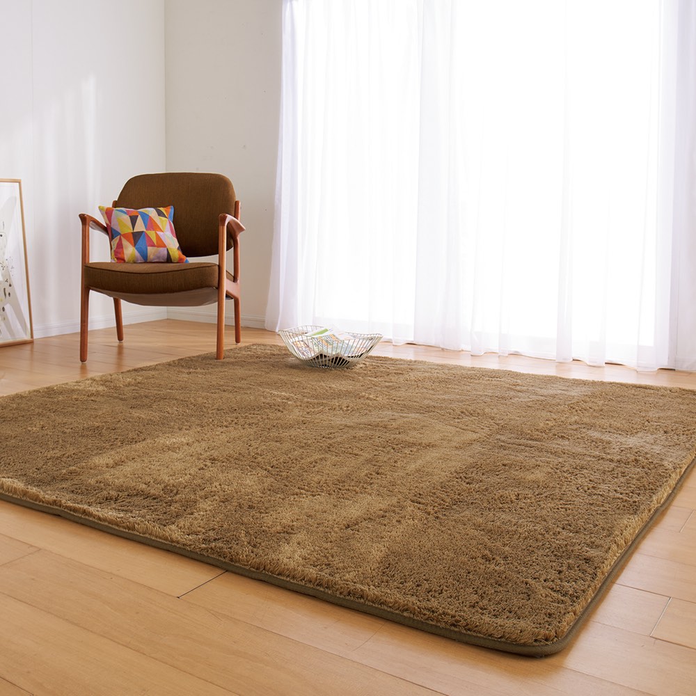 ≪約200×250cm≫ やわらかマイクロファイバーの多色シャギーラグ〈ラルジュ〉ふっくらタイプ 洗えるラグ カーペット ラグ マット 616064