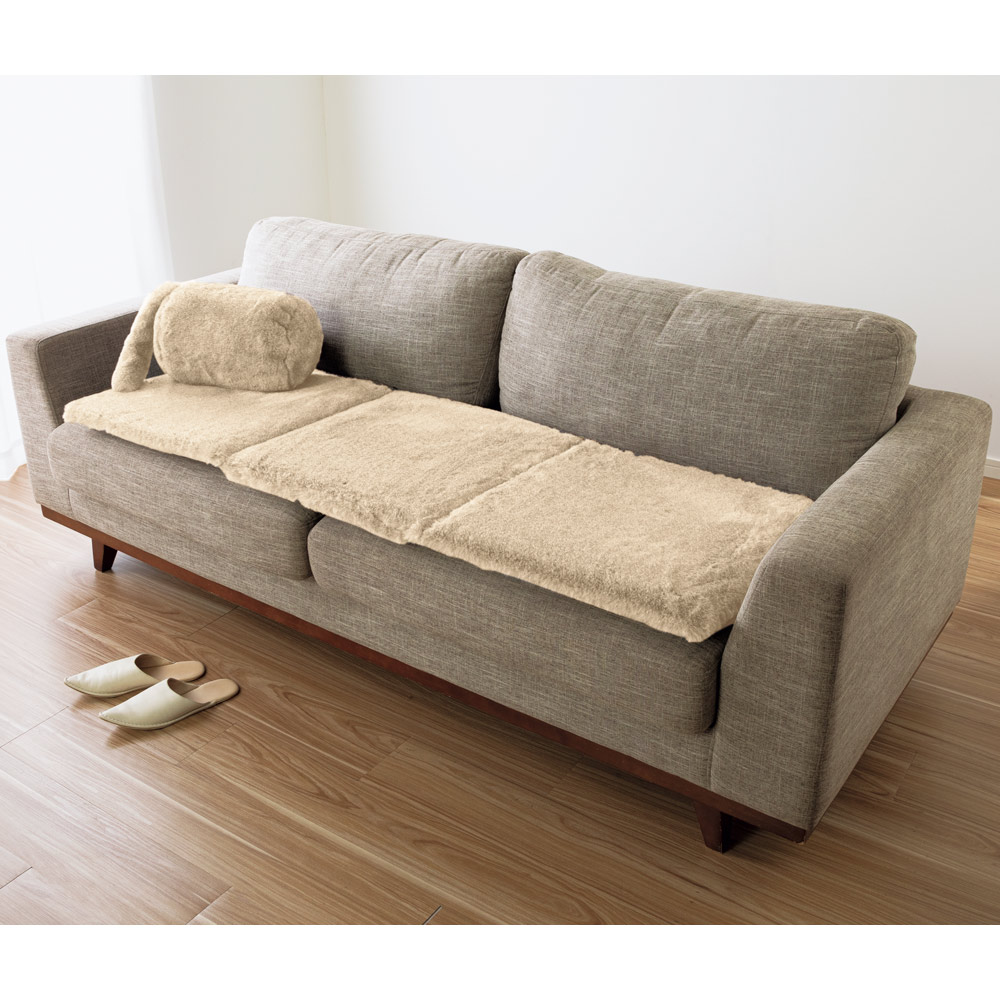 ≪約50×100cm≫ ソファにも対応 ファー調こたつシリーズ ふかふかマルチパッド 椅子 シート チェアパッド カバー類 692065
