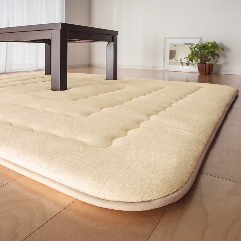 ≪【長方形・大】190×260cm≫ はっ水ふわとろタッチ こたつシリーズ こたつ敷き（厚さ約4cm） こたつ敷布団 こたつ 692145