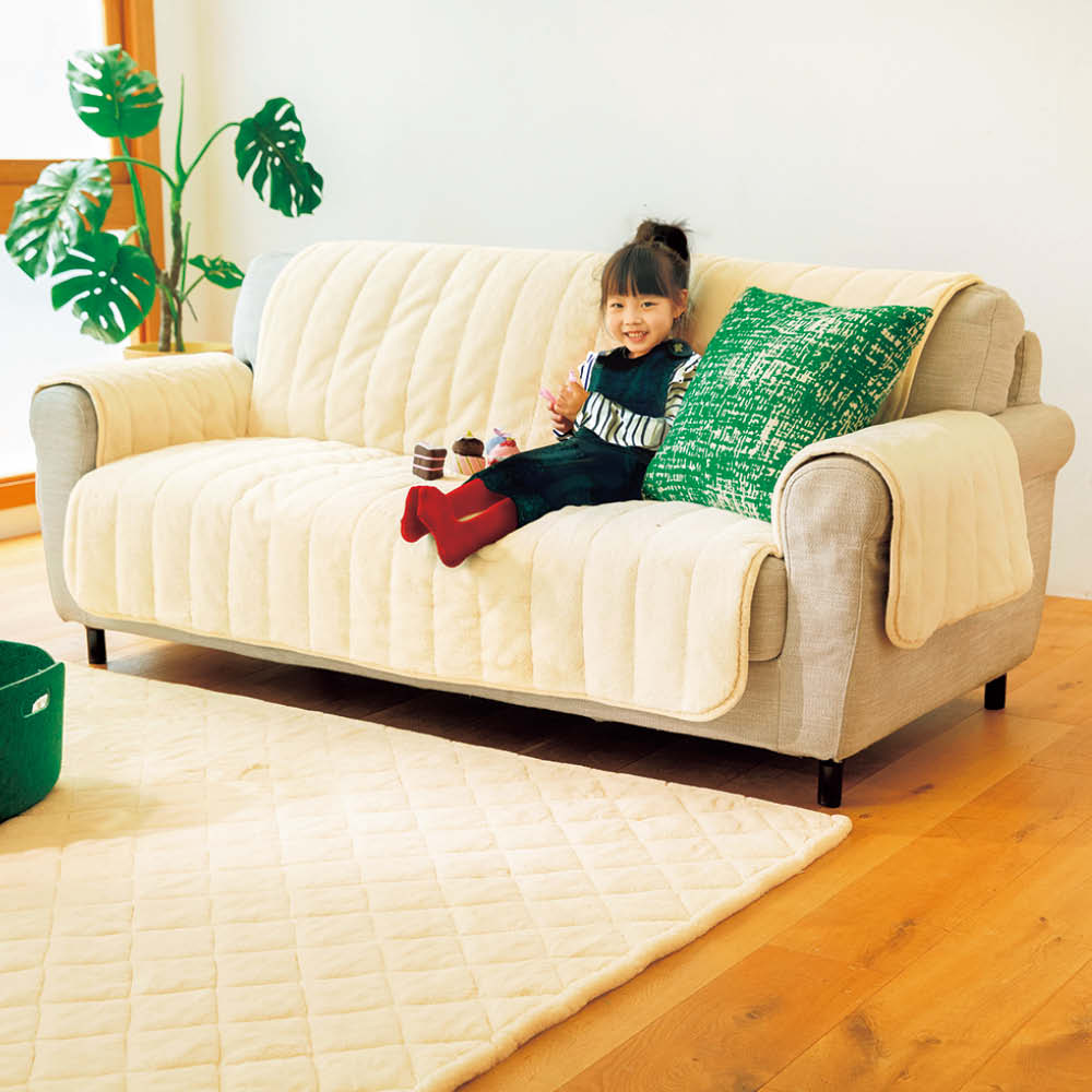 ≪アーム付き・2人掛≫とろけるぬくもり感！ヒートループ（R）ソファカバー 人掛けソファーカバー ソファーカバー 696602