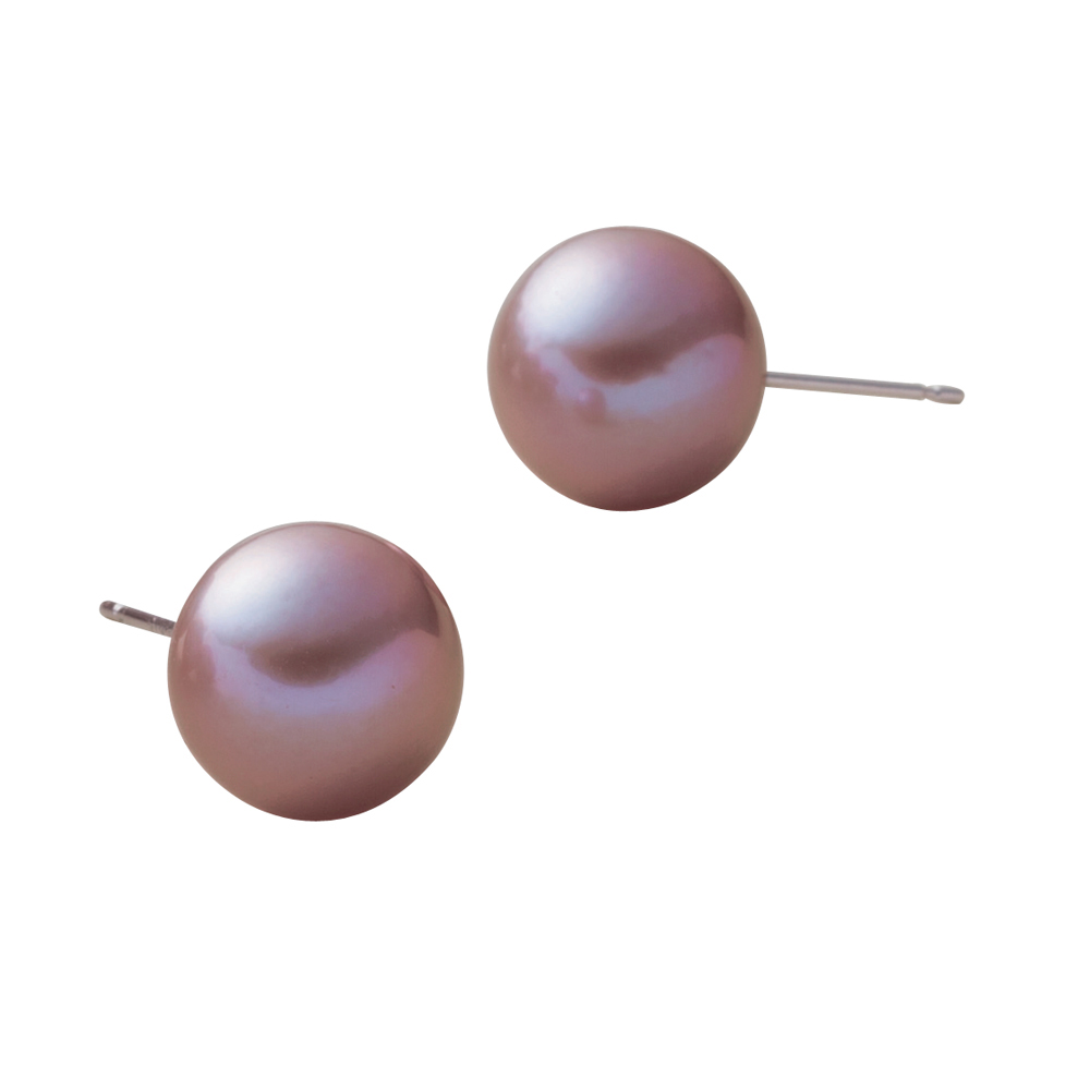 パープルピンクパールシリーズ 10mmパープルピンクパール イヤリング ピアス 通販 ディノス