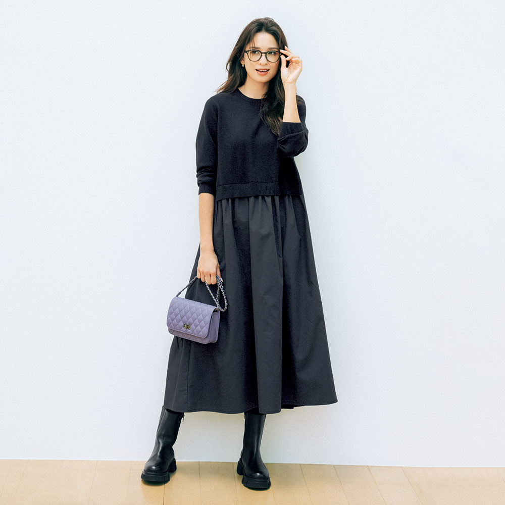 21公式店舗 ディノス So Close ニットワンピース 72時間限定タイムセール