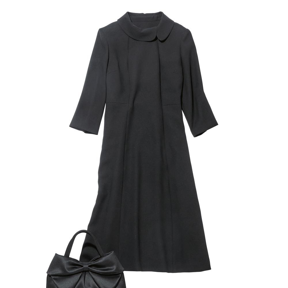 ロールカラー ワンピース 通販 ディノス