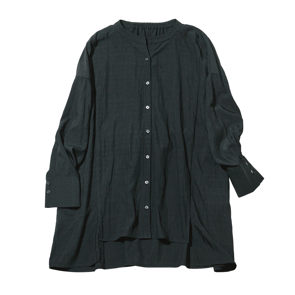 バンドカラー シャツチュニック シャツ ブラウス 102101