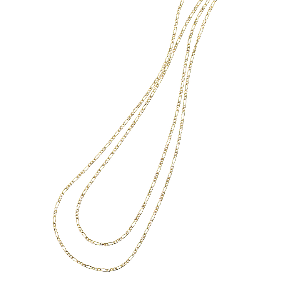≪60cm≫ K10 フィガロ チェーンネックレス ゴールド製 ジュエリー アクセサリー 100702