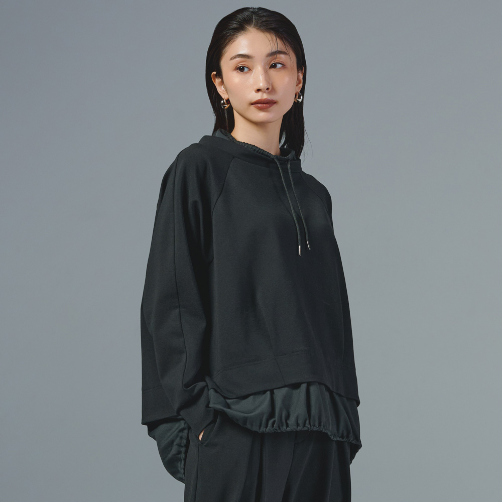 ジャージー&布帛コンビ デザインプルオーバー プルオーバー シャツ ブラウス 102001