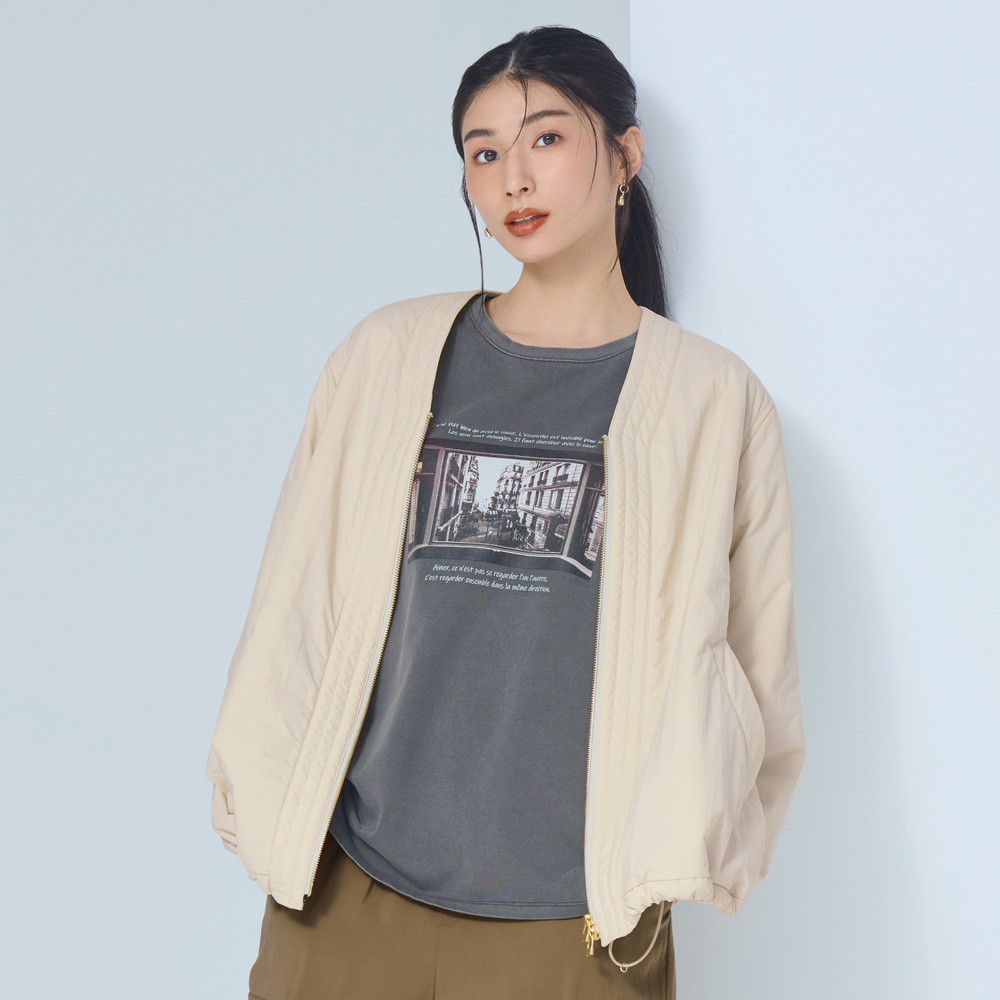 「インボテックス」社中わた使用 多機能 Vネック ブルゾン 機能性ウェア インナー 雑貨 103401