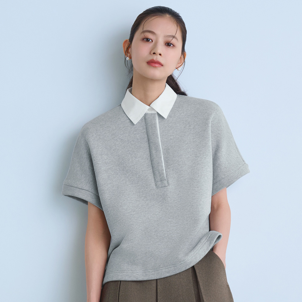 ドルマンスリーブ 裏毛 ラガーシャツ シャツ ブラウス 104002