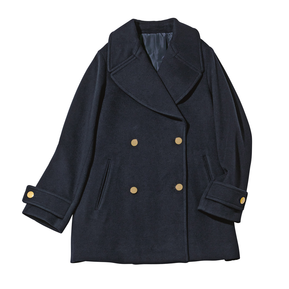 ウール混 ビーバーPコート サステナブル 118801