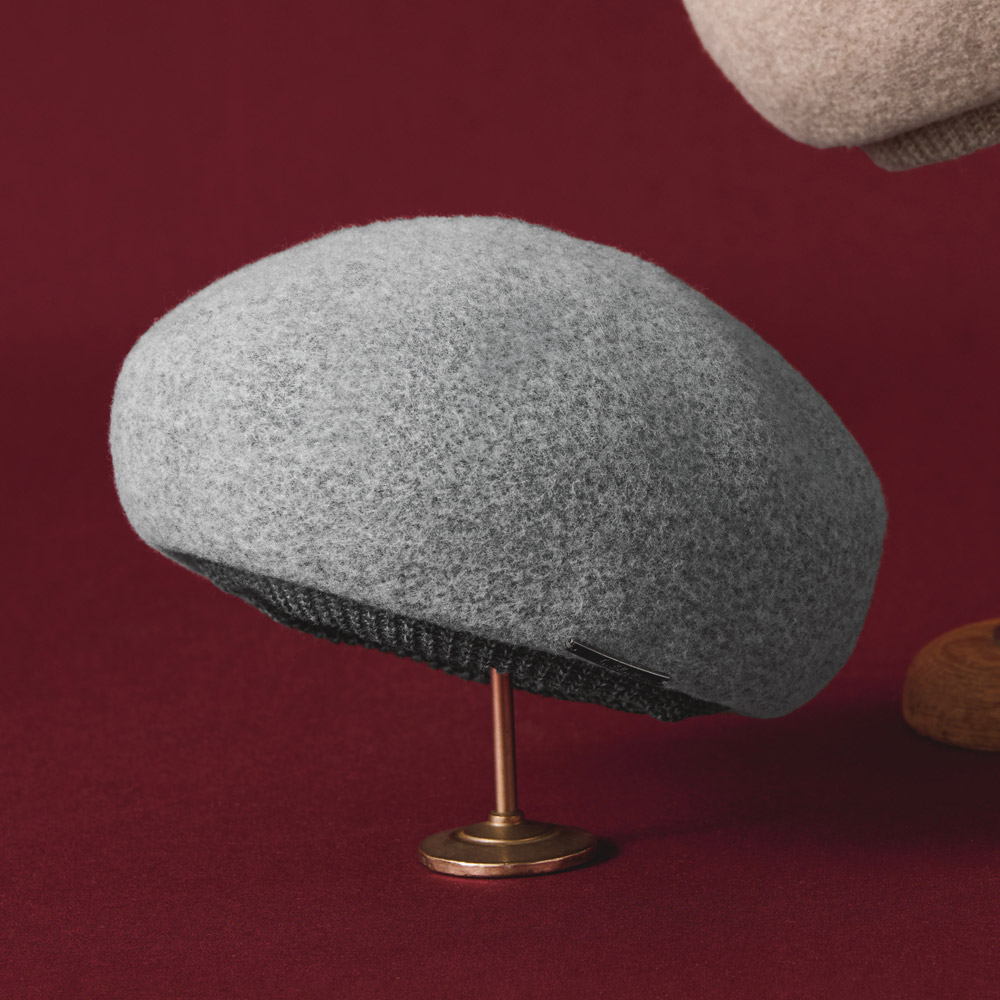 Les Belles Modes／ベル・モード リブ付き ウールベレー（日本製） ニット帽 キャスケット 118901