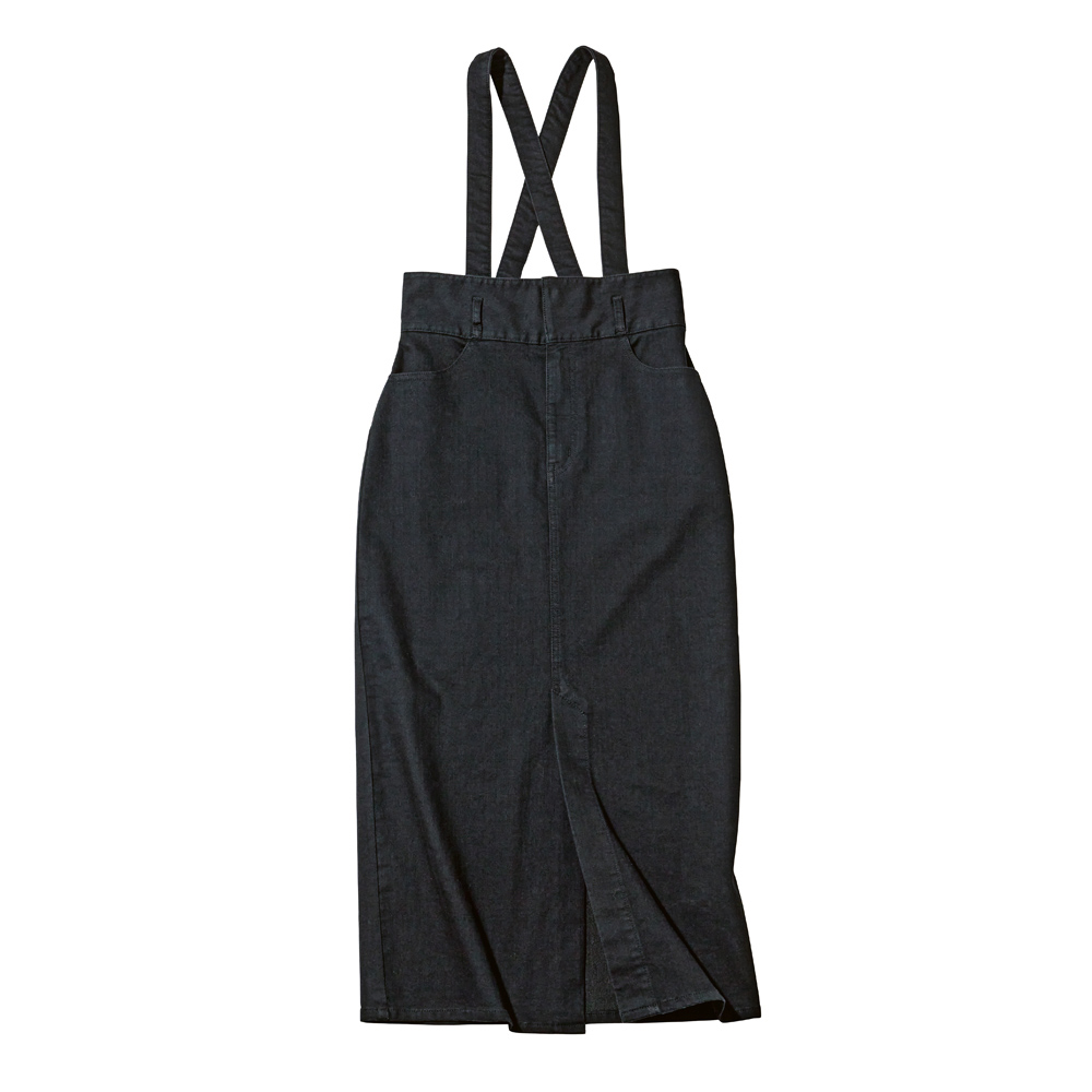 ストレッチデニム サスペンダー付きスカート サステナブル 118903