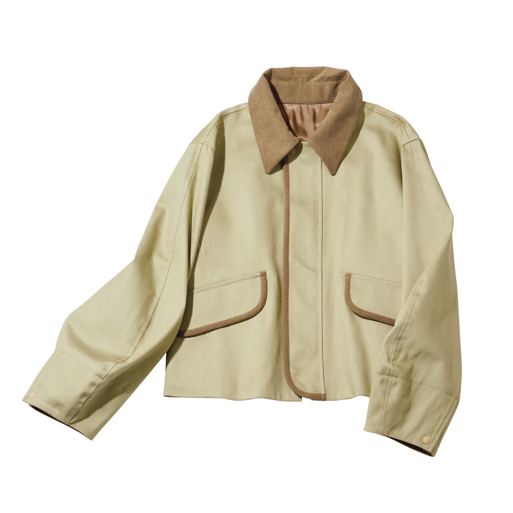 コットン混 デニム風ツイル ワークジャケット サステナブル 119101