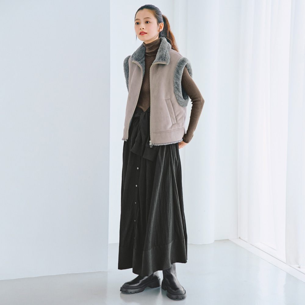 フェイクムートン ジレ サステナブル 119501