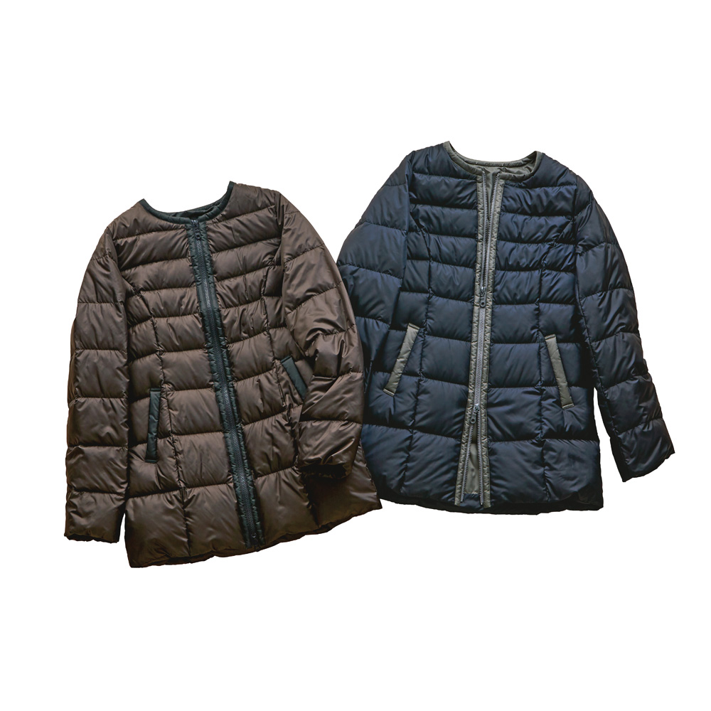 ライトマジック(R) 配色ダウンジャケット ノーカラージャケット ジャケット 119901